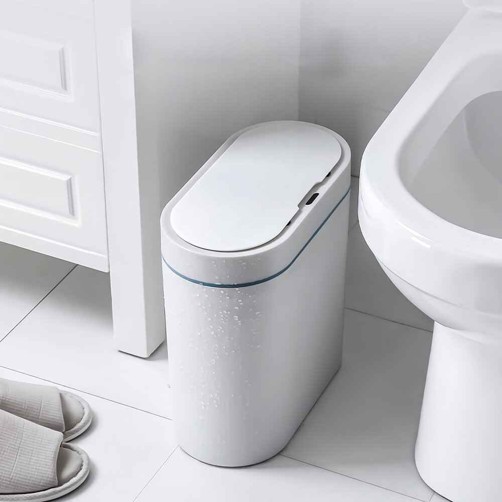 Smart Sensor Trash Can Electronic Automatic Household Bathroom Toilet IPX5 Waterproof Garbage Can