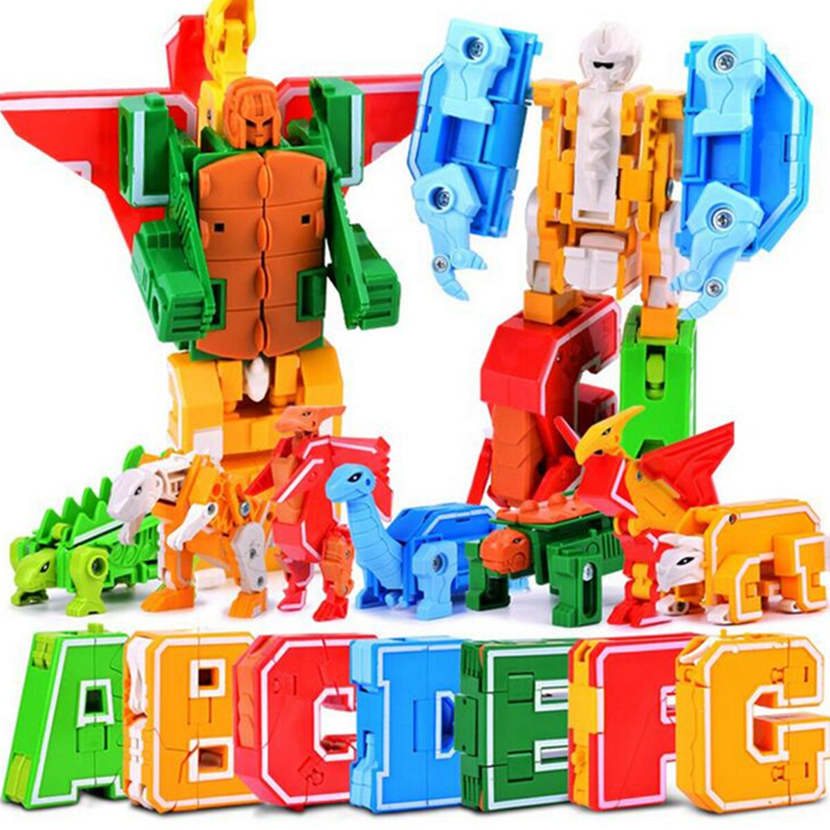 

DIY Puzzle Educational Toys English Letter Transformation Alphabet Dinosaur Robot Animal Kids Toy Gift For Children