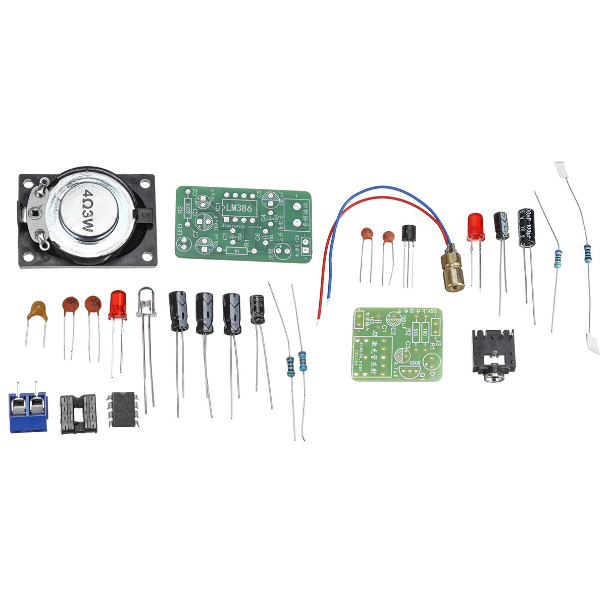 

3Pcs SSY Components + PCB Board Parts Laser Tube Transmitting Audio Receiving Kit Wireless DIY Audio Transmitting Transm