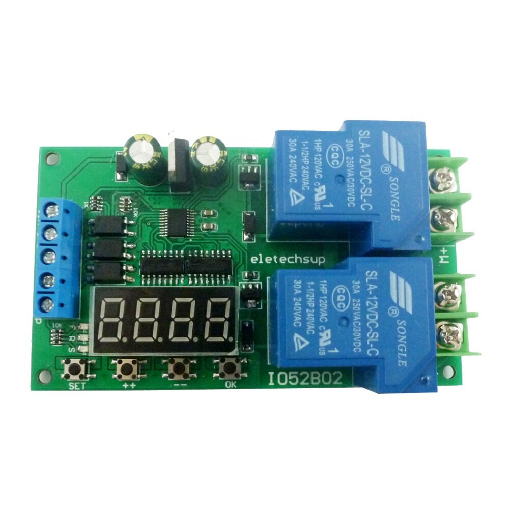 

30A 12V Multi-function Motor Forward and Reverse Controller Motor Start and Stop Controller Delay Limit Switch Relay