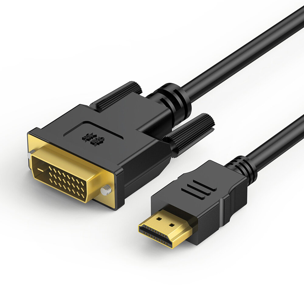 YINGBANG HDMI-compatible to DVI HD Cable DVI to HD Adapter Cable 4K@60HZ 48Gbps Connection Cable L02