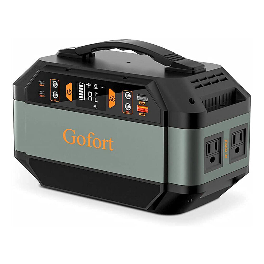 

[US Direct] GOFORT 330W 80850mAh Portable Power Station Solar Generator Battery Pack with AC/DC/QC 3.0 USB/Type-C