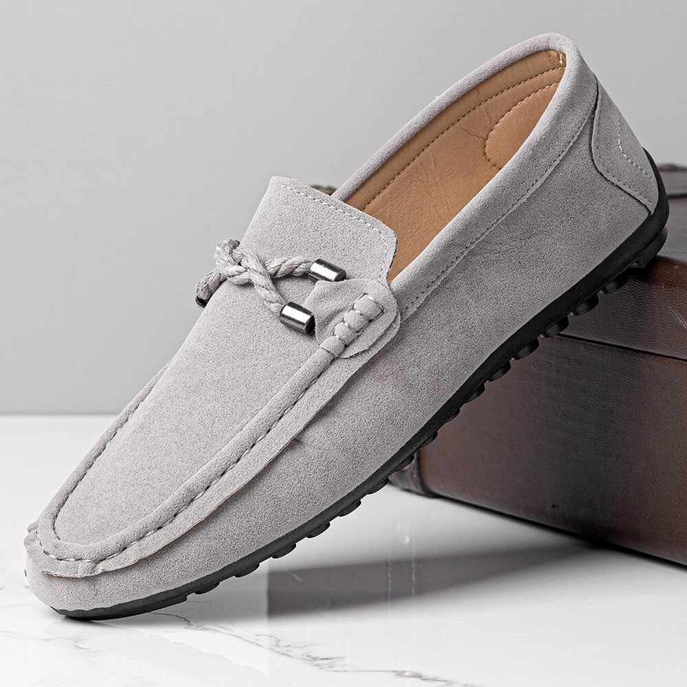 Men Soft Soled Driving Canvas Slip On Casual Loafers Shoes