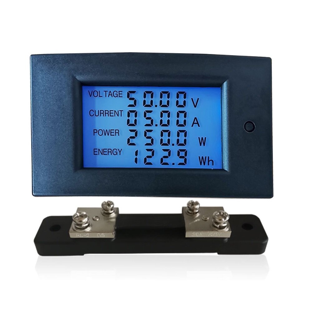 WZ-DM50 Voltmeter Amp?remeter 100V 50A Power Meter Elektrische Energiemeter Voltage Alarm met Shunt 