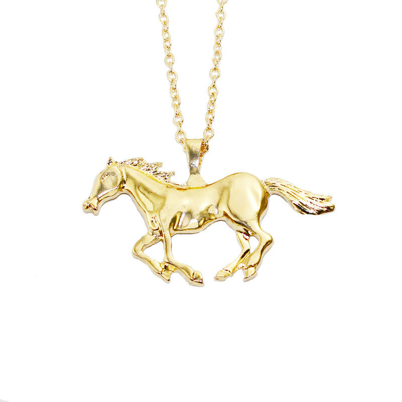 

Модное серебро Золото Цвет Лошадь Кулон Колье для свитера для Женское