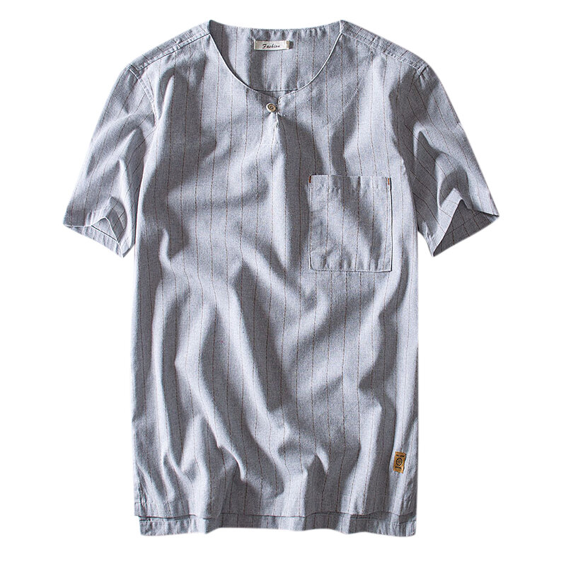 Men's fashion striped v-neck short-sleeved t-shirts Sale - Banggood.com ...