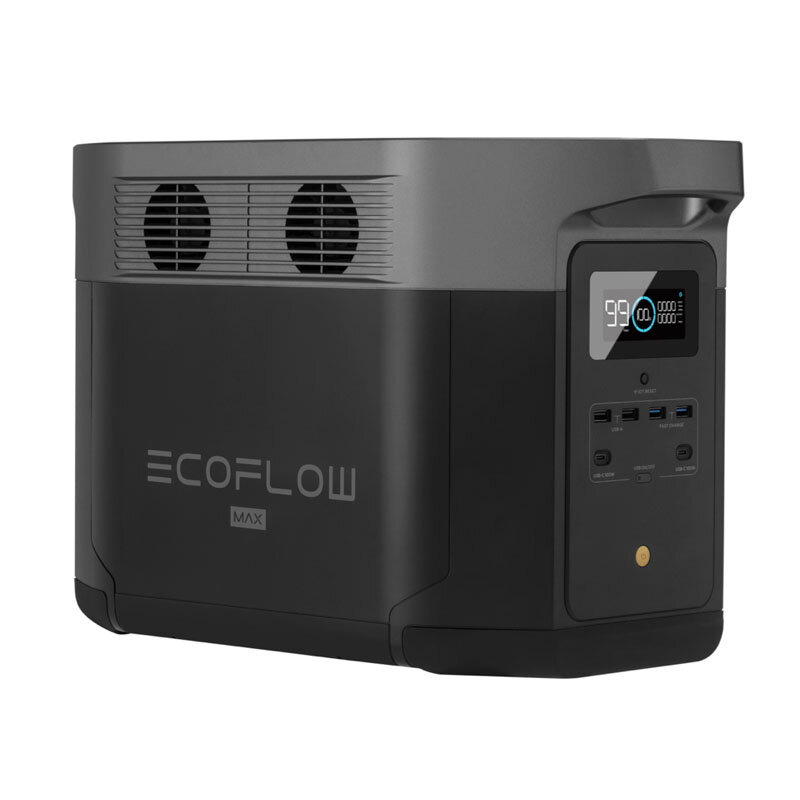 [US Direct] ECOFLOW Max 2016Wh 3400W Max Estación de energía portátil Fuente de energía de emergencia Generador de energía portátil para viajes de excursión cámping