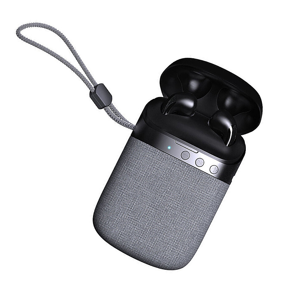 HF01 2 in 1 bluetooth 5.0 Speaker with TWS Earphone HiFi Stereo ENC Noise Cancelling 500mAh Battery TWS Pairing Touch Co