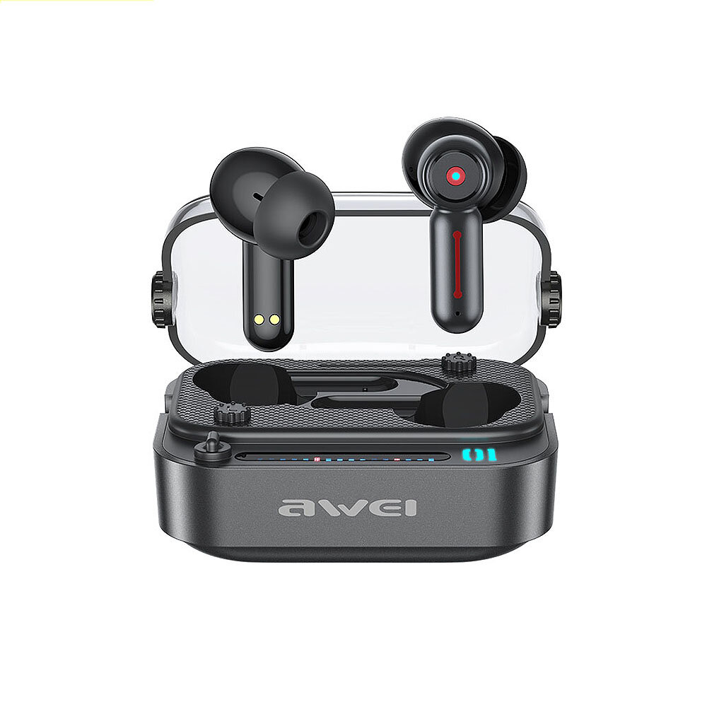 

AWEI T58 TWS bluetooth 5.3 Earphone HiFi Surround Stereo Bass SBC Audio DNS Call Noise Cancelling 13mm Moving Coil Auto
