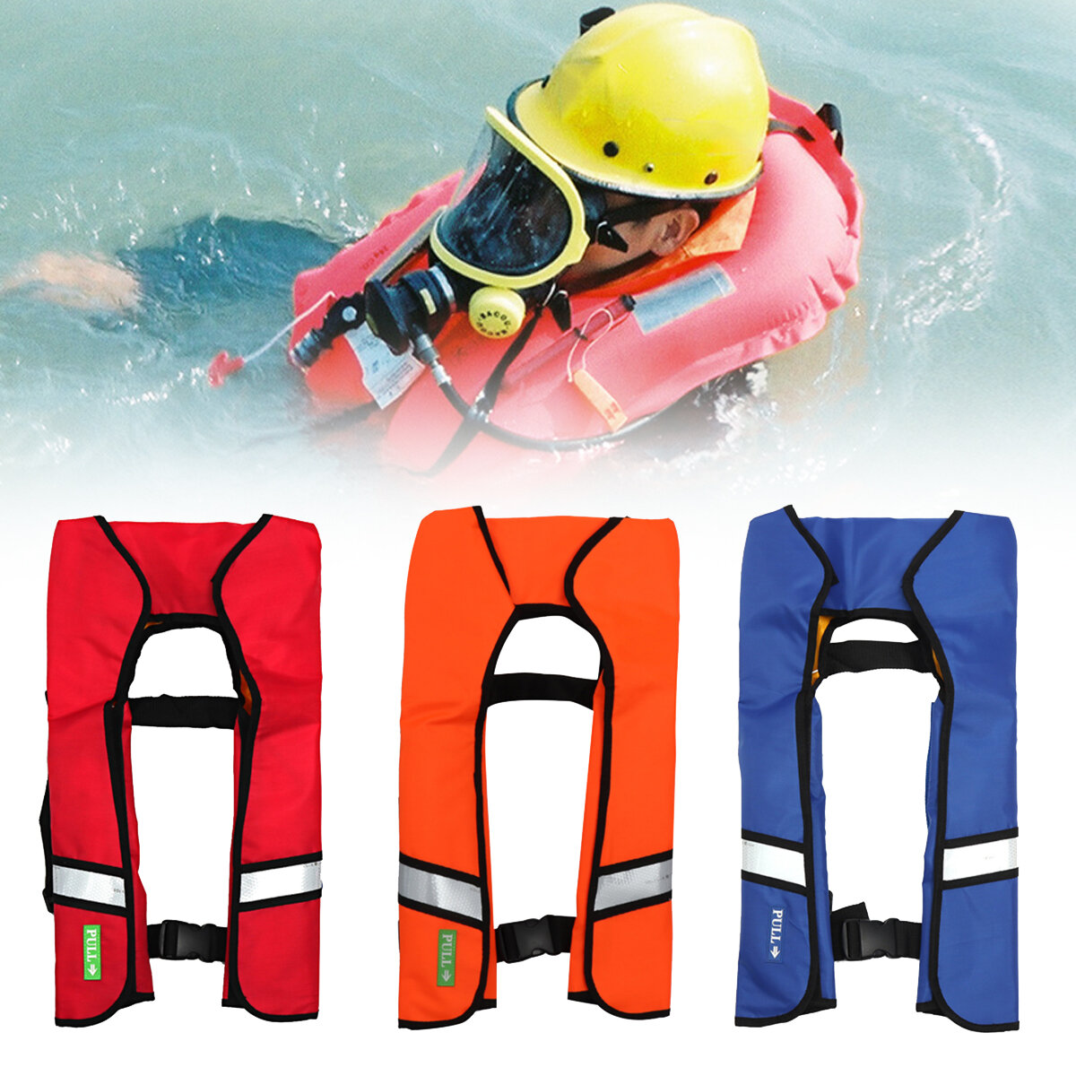 Automatic Inflatable Life Jacket Professional Adult Fishing Swimming Survival US 