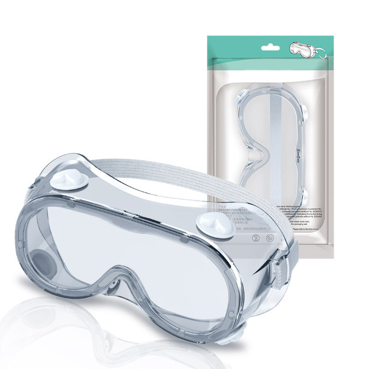 FDA CE-veiligheidsbril Anti-condens Stofbeschermende bril Spatwaterdichte bril Lens Lab Werk Oogbesc