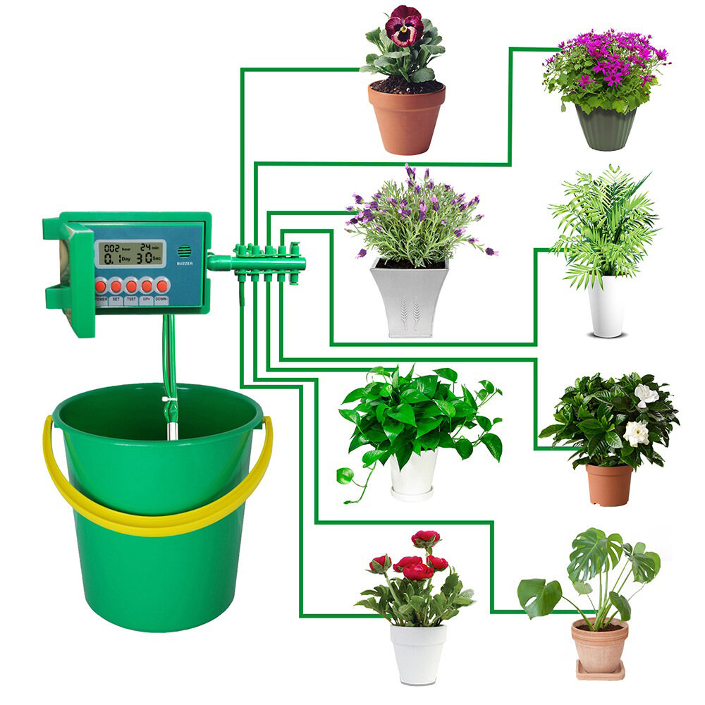 Automatic Micro Home Drip Irrigation Watering Kits System Sprinkler with Smart Controller for Garden Bonsai Indoor