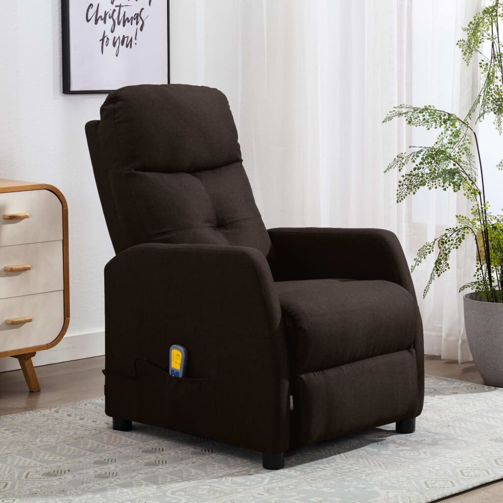 

Dark Brown Rocking Massage Chair and Recliner, Shiatsu and Rolling Massage for Body Relaxation Deep Tissue Kneading Mass