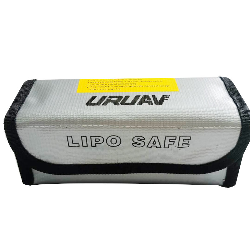 URUAV Lithium Battery Explosion-proof Bag Silver Waterproof Lipo Battery Safety Bag 195*70*70MM