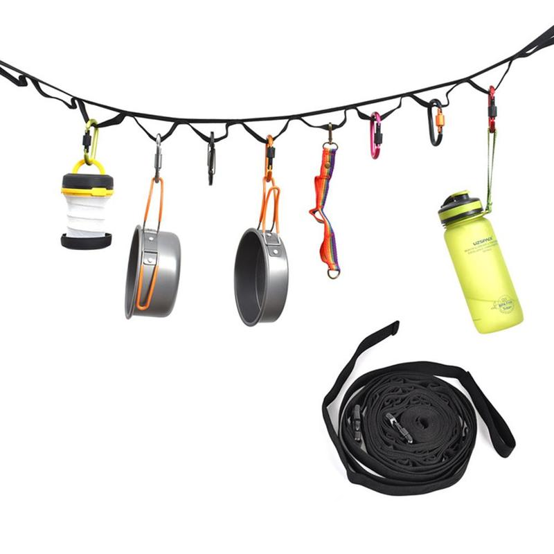 Outdoor Camping Storage Lanyard Outdoor Camping Clothesline Storage Ropes Camping Tent Accessories