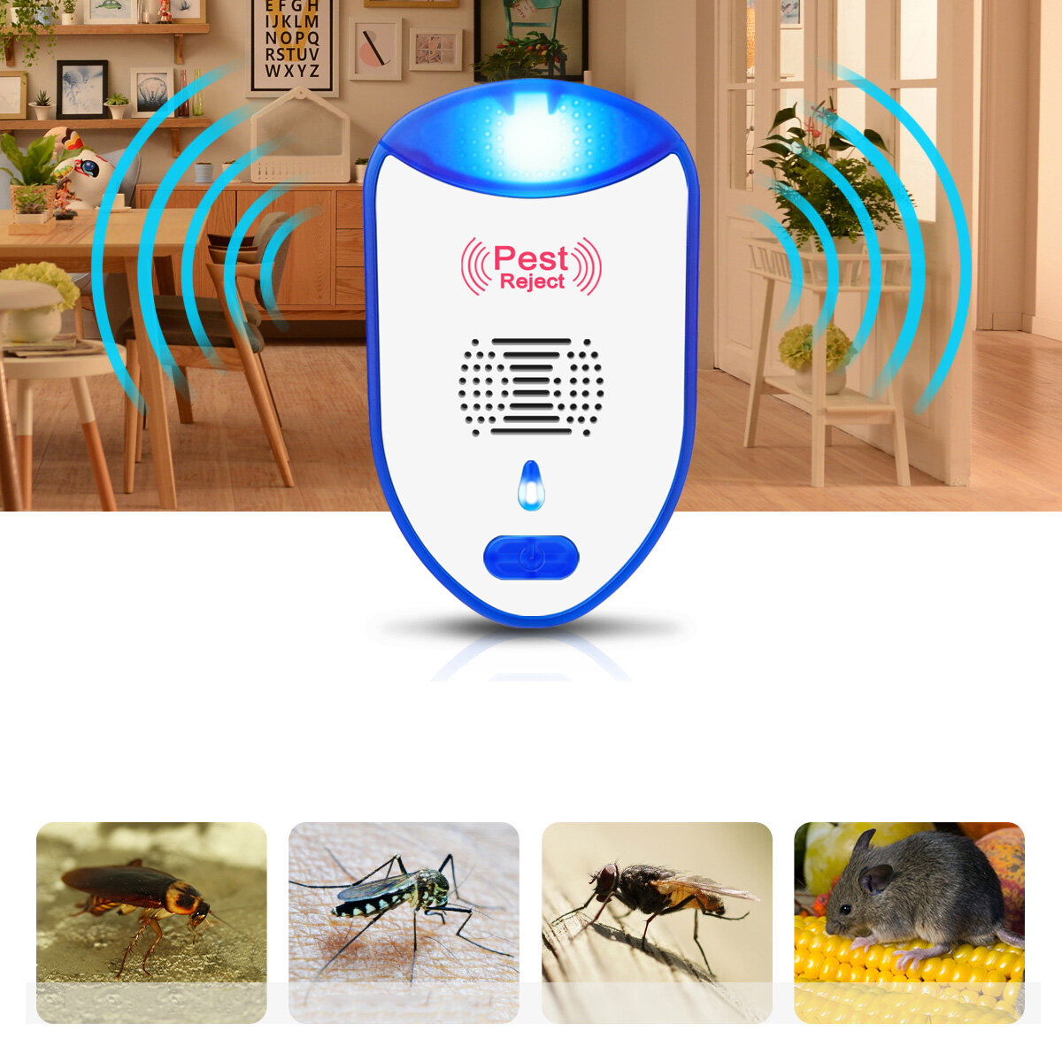 s multifunkčný odpudzovač komárov inverter ultrazvukový odpudzovač myší vnútorný a vonkajší hubič hmyzu