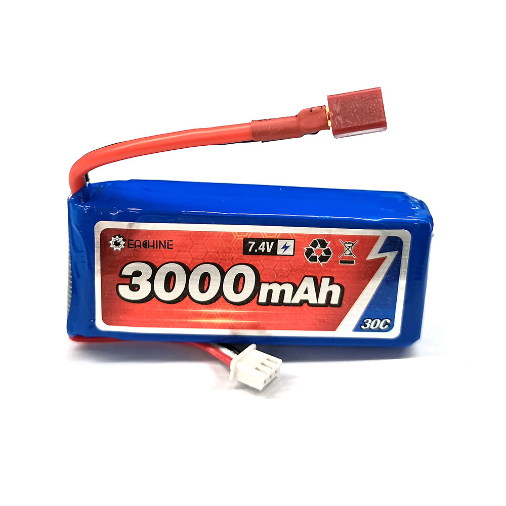 Eachine 7.4V 3000mah RC Auto Batterij 30C Lipo Batterij T Plug Voor 1/12 Eachine EAT04 Wltoys 12428 