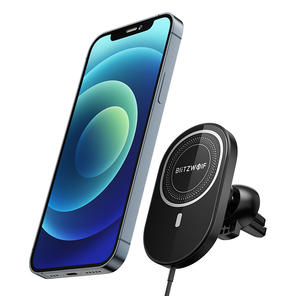 BlitzWolf® BW-CW4 15W Car Magnetic Wireless Charger Air Vent Car Phone Holder...