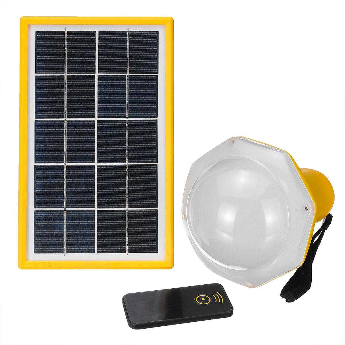 200LM Solarpanel-Birne mit 5 Modi DC-Beleuchtungssystem-Kits Notstromgenerator mit Fernbedienung für Outdoor-Camping