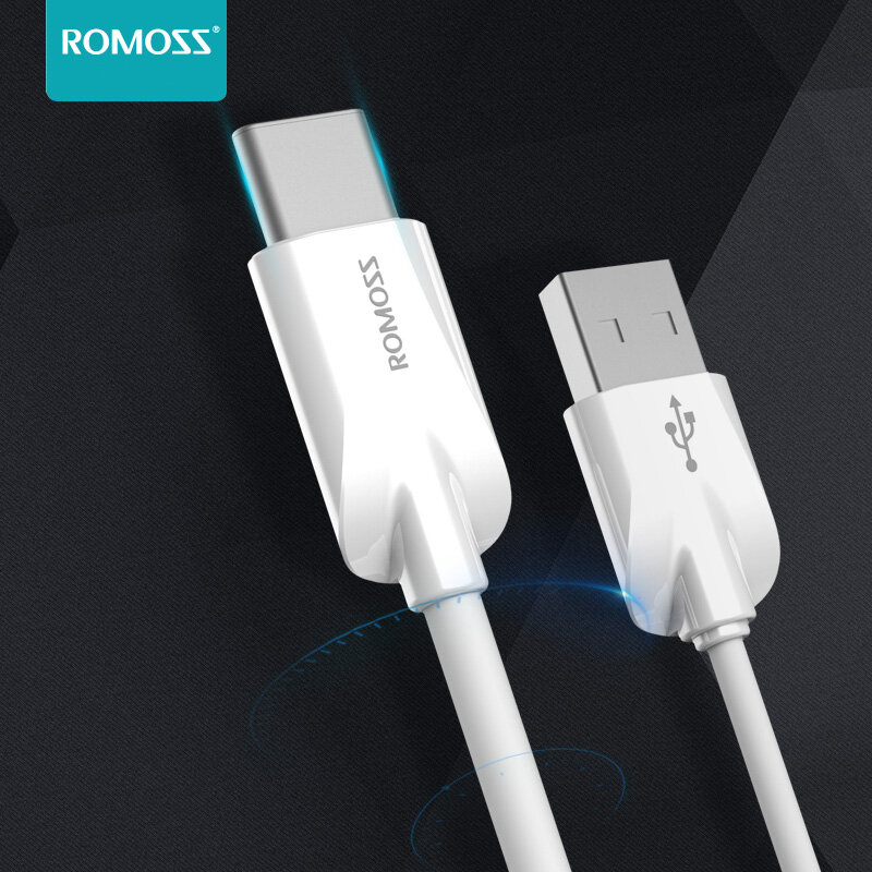 

ROMOSS 2A USB Type-C Data Cable Fast Charging For Mi10 Note 9S OnePlus 8Pro Huawei P30 P40 Pro