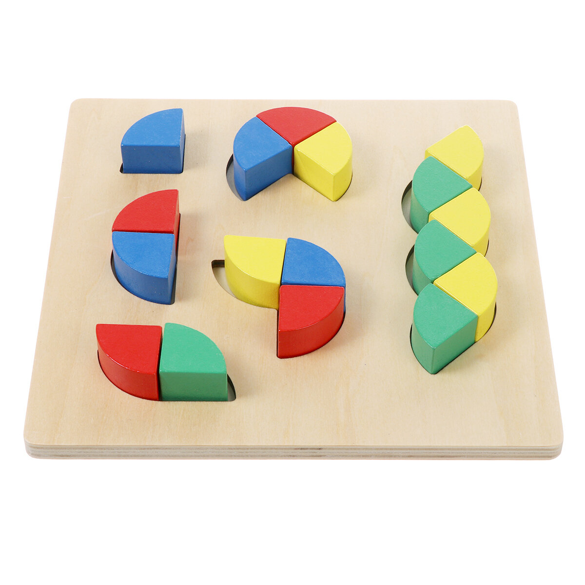 3D Wooden Geometric Blocks Geometric Shapes Puzzle Kids Brain Development Early Educational Toys for Childrens GIfts