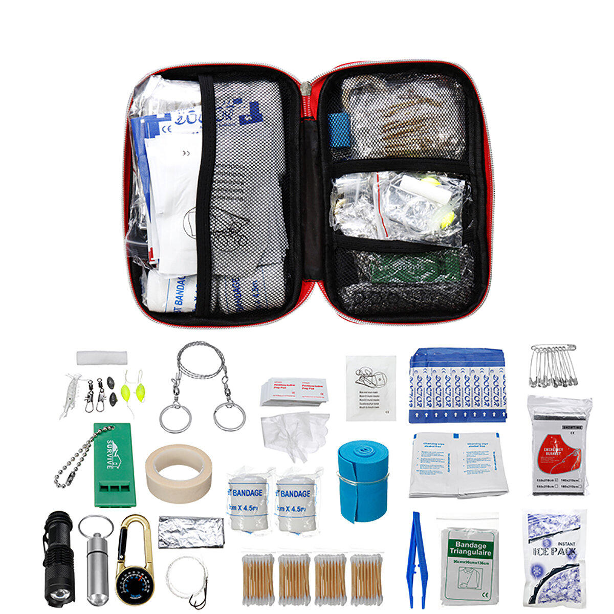 299PC IN 1 Verbeterde Ehbo-kit Emergency Kit Sport Reizen Thuis Medische Tas Geschikt voor Thuiskant