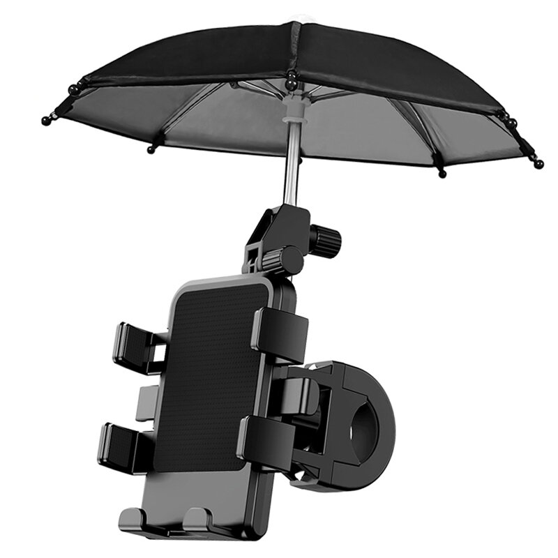 Motorfiets Mobiele Telefoon Houder met Zon Regen Paraplu Motorfiets Fietsen Navigatie Beugel