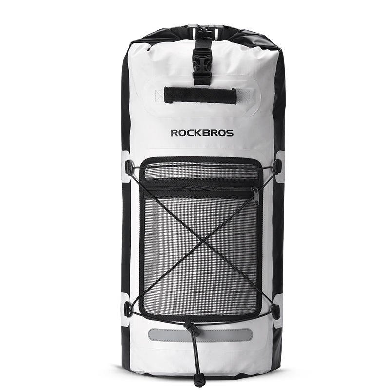 ROCKBROS 28Lキャンプバックパックアウトドアショルダーバッグ防水クライミング漂流フィッシングアップストリーム折り畳み式シリンダーバッグ