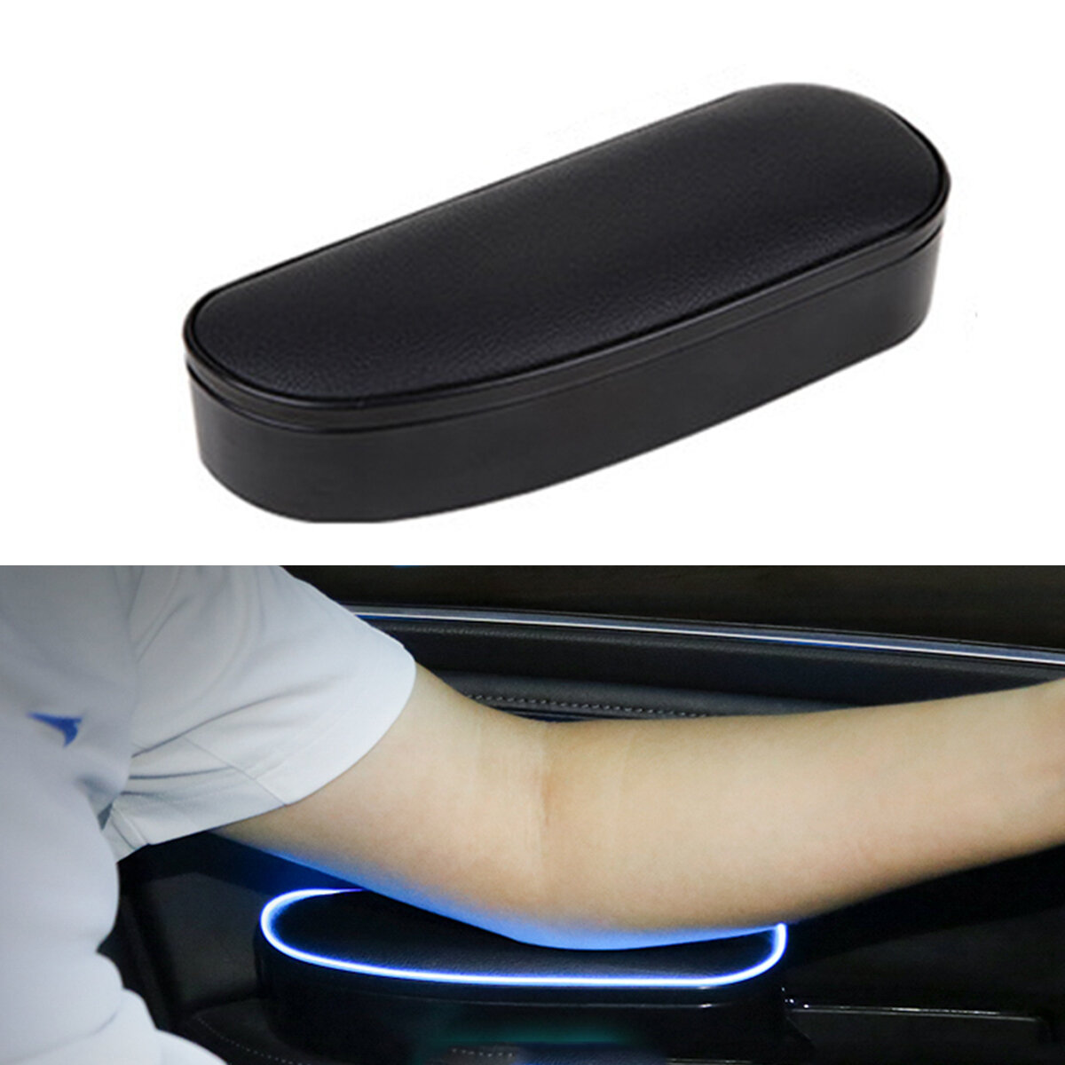 

LED Universal Car Left Armrest Elbow Support Adjustable Anti-fatigue Anti Slip