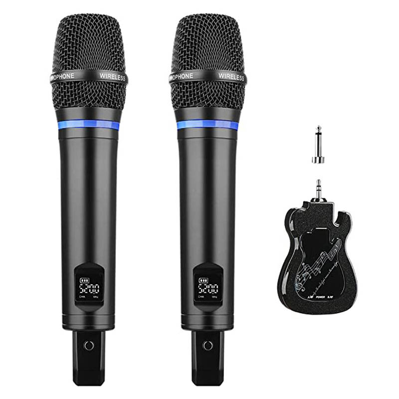 Dual oplaadbare draadloze microfoon Karaoke-systeem ARCHEER Professionele UHF Handheld dynamische mi