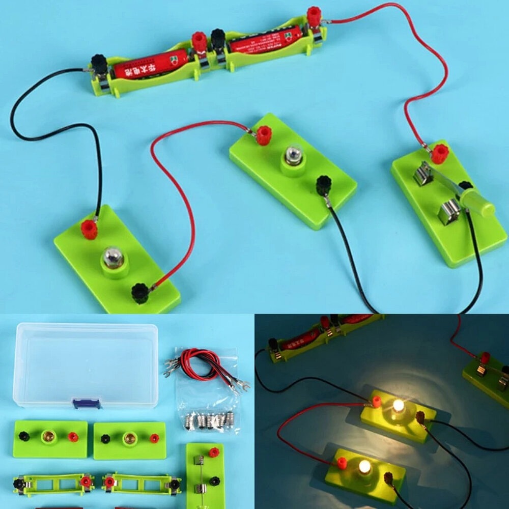 

Kids Basic Circuit Electricity Learning Kit Physics Educational Toys For Children STEM Experiment Teaching Hands-on Abil