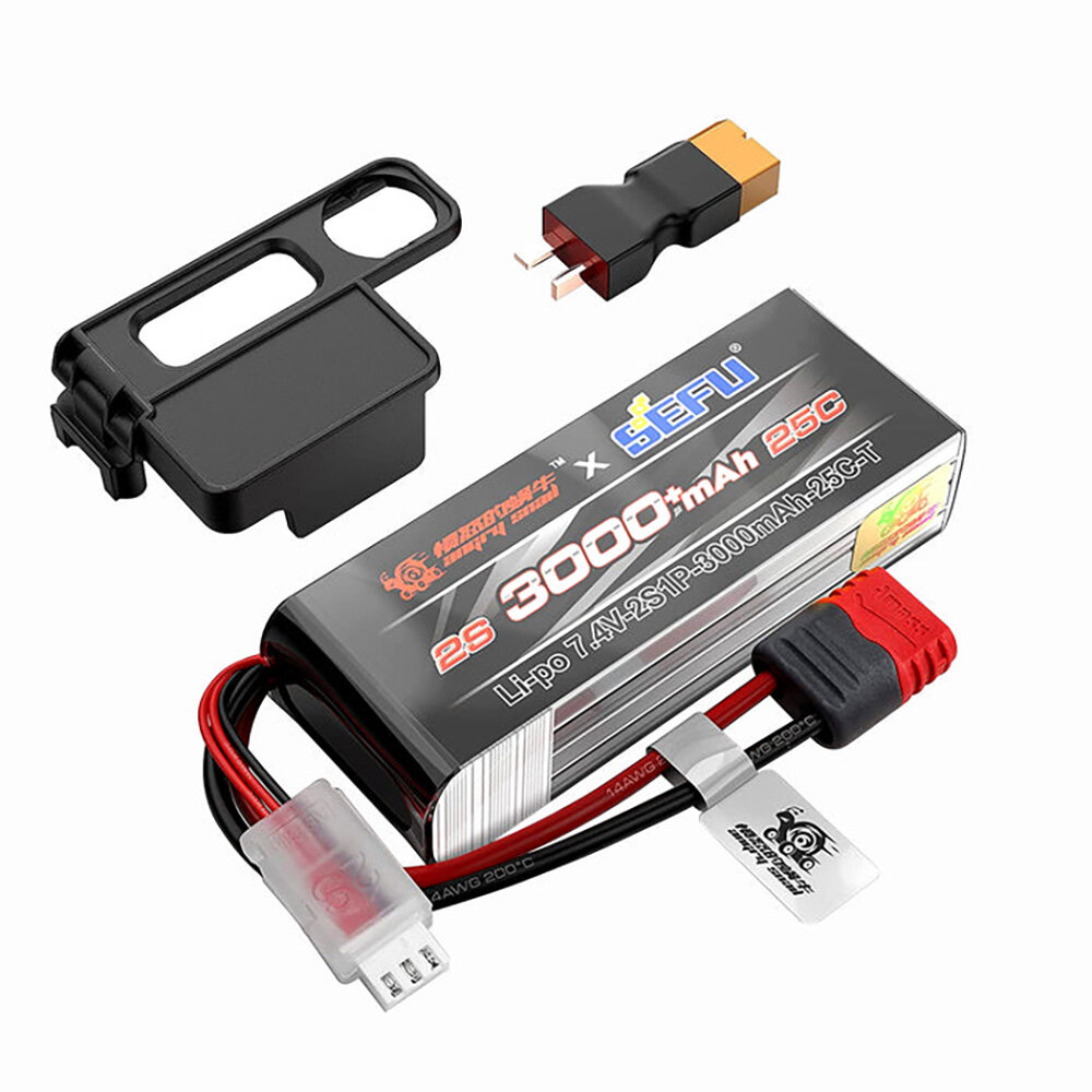 

MJX 2S 7.4V 25c 3000mAh L I-PO Battery with T-plug for MJX 16208 16209 14209 14210 RC Car Parts