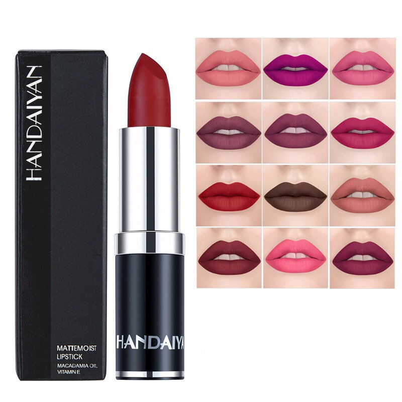 12 Kleur Fluweel Matte Lipstick Moisturizer Lip Make-up Langdurig