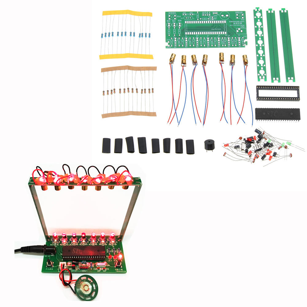 DIY Single Chip Microcomputer Laser Harp Kit Electronic Piano Music Box