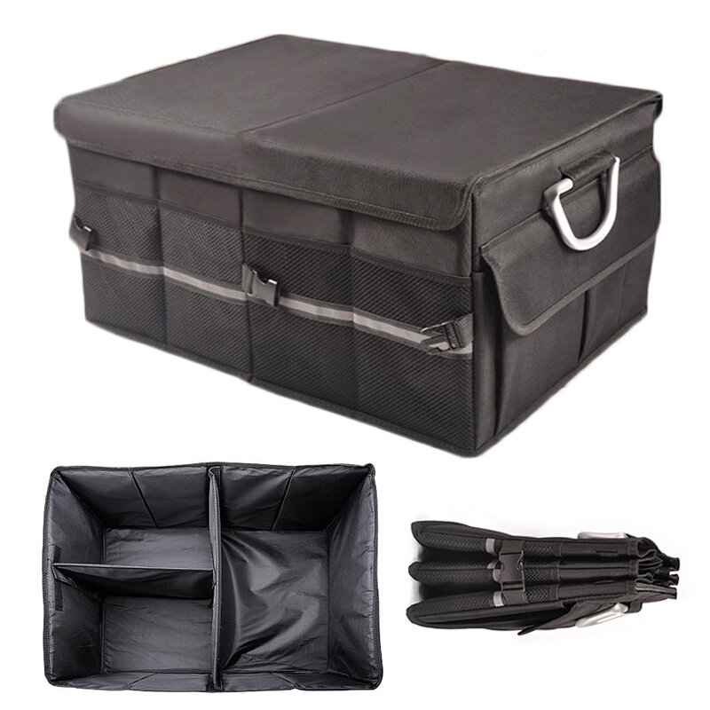 Многофункциональная коробка для хранения в багажнике автомобиля, водонепроницаемый, складной органайзер, портативный контейнер для инструментов и вещей внутри автомобиля.