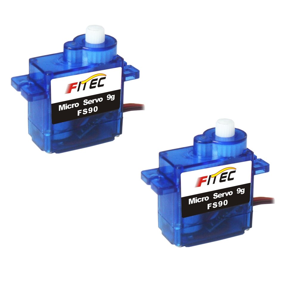 

2 PCS Feetech/FITEC FS90 Micro 9g Servo Support 4.8V 6V 1.3kg for RC Model Airplane Helicopter Robot