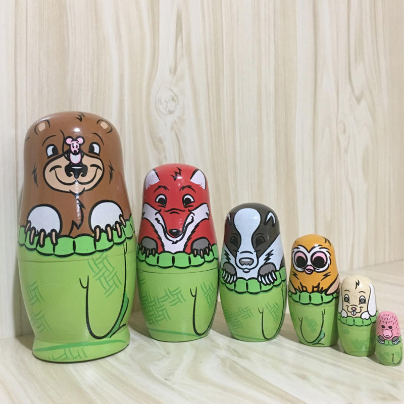 6PCS Cute Wooden Animals Hand Painted Russian Nesting Dolls Matryoshka  Dolls Toy Sale - Banggood USA sold out-arrival notice-arrival notice