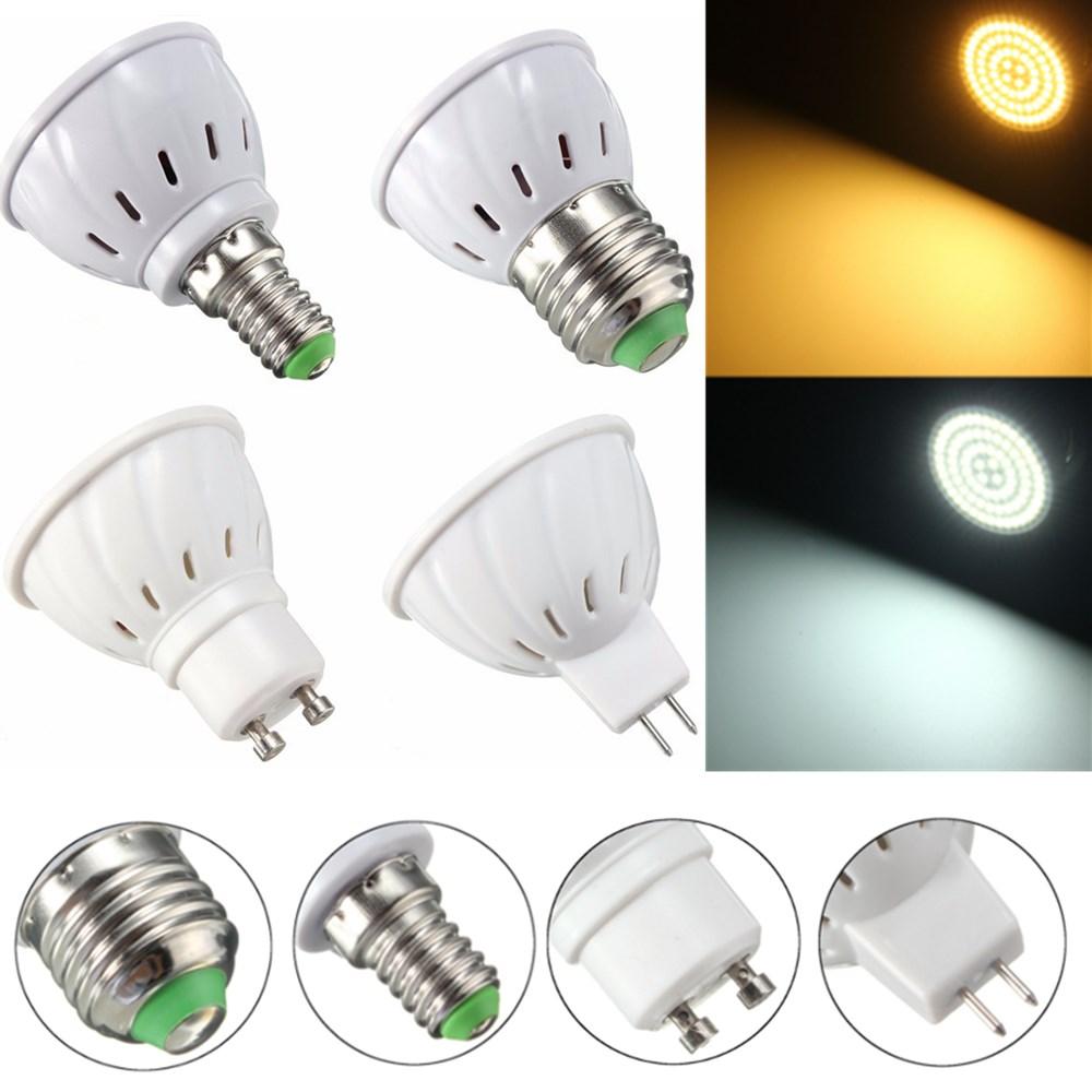 E27 E14 GU10 MR16 3.5W 27 SMD 5730 Niet-verduisterbare LED Warm Wit Wit Spot Licht Lamp Bulb AC110 /