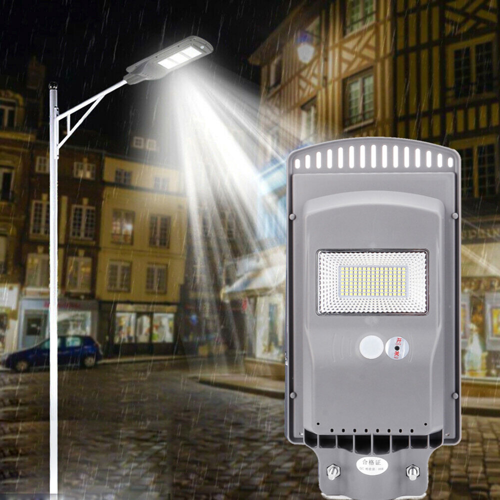 60 LED Solar Street Light PIR Motion Sensor LED Outdoor Garden Wall Lamp 6500K