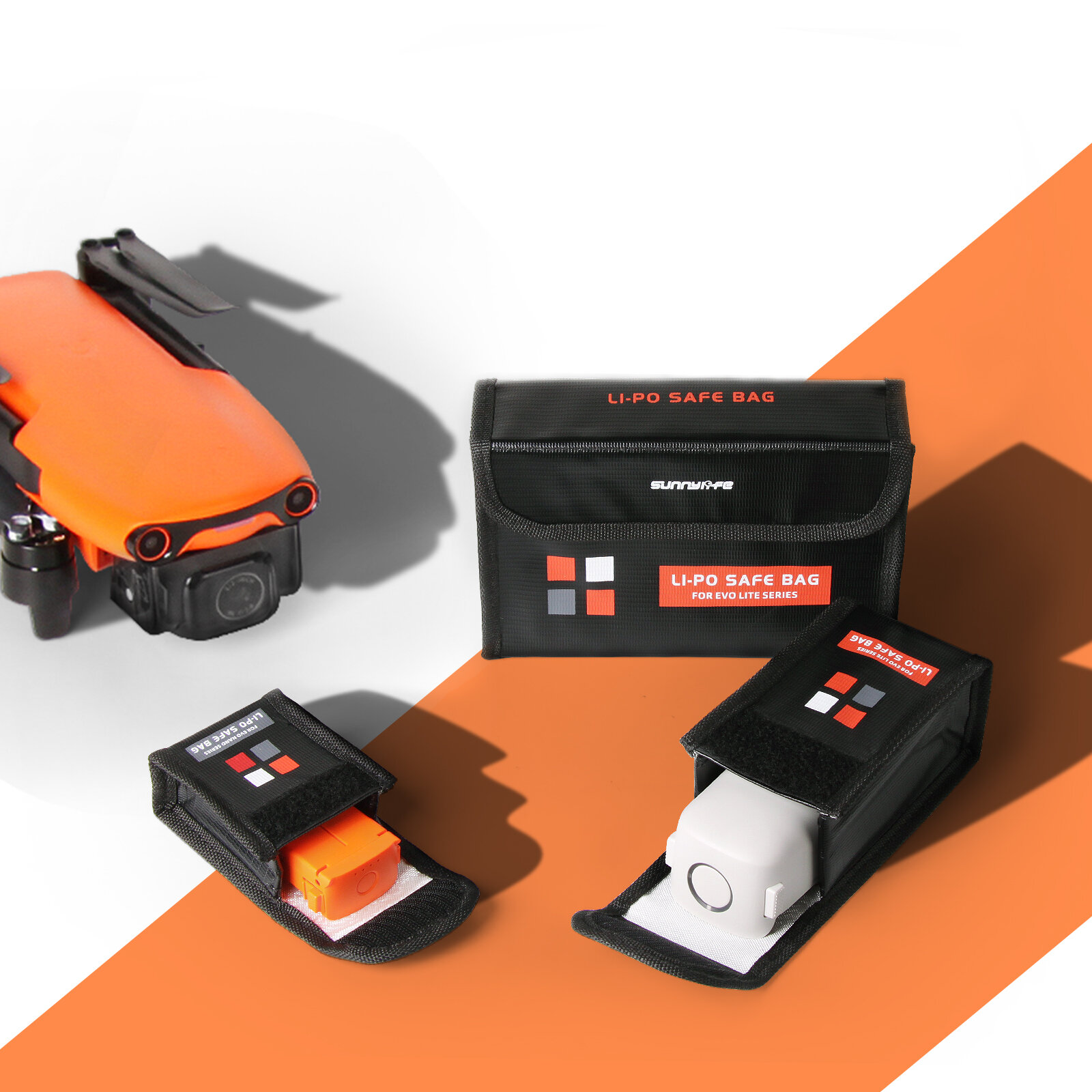 Sunnylife LiPo Battery Explosion-proof Storage Safe Bag for EVO Nano / Lite Series RC Drone