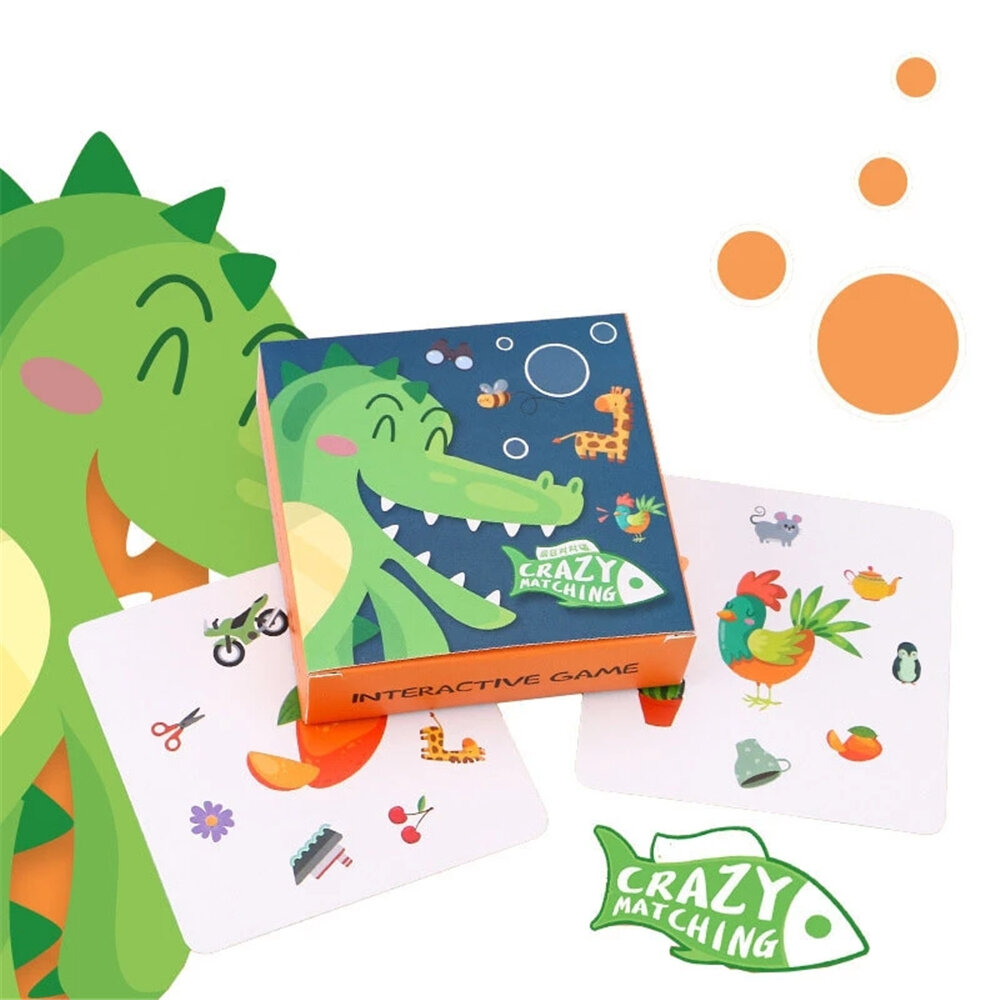 54 stks Crazy Matching Pairing Zoekkaart Onderwijs Bordspel Puzzel Speelgoed Ouder-kind Interactief 