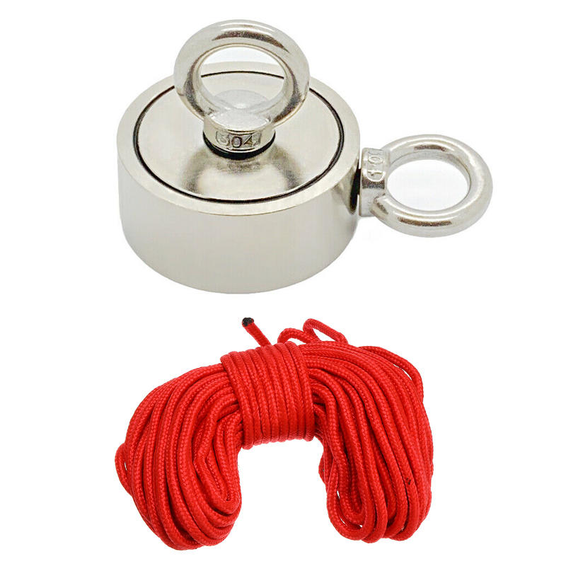 

Double Side 67mm 300KG Neodymium Recovery Magnet with 10m Rope Salvage Tool Strong Recovery Fishing Kits