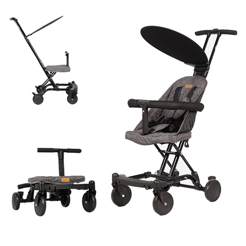 

4-in-1 Lightweight Baby Stroller Pushchair Portable Travel Toddler Trolley Folding Prams Carriage for 0-3 Years Old