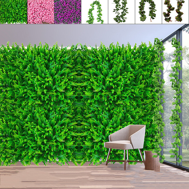 40x60 cm DIY Kunstmatige Plant Muur Plastic Huis Tuin TV Achtergrond Winkel The Mall voor Woondecora