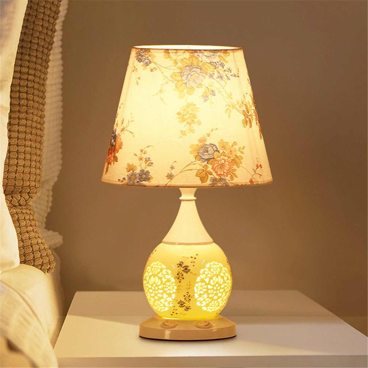 Chinese Style Ceramic Table Lamp Classical Household Bedroom Lamps Living Room