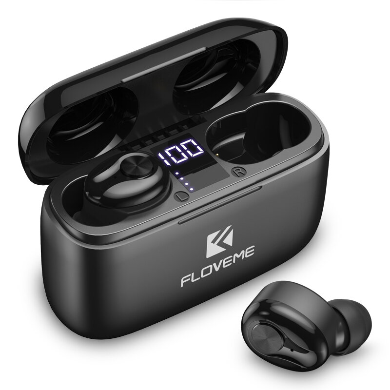 

FLOVEME TWS Wireless Earphones 1200mAh bluetooth 5.0 Headphones HIFI Stereo Noise Reduction LED Display Touch Control In