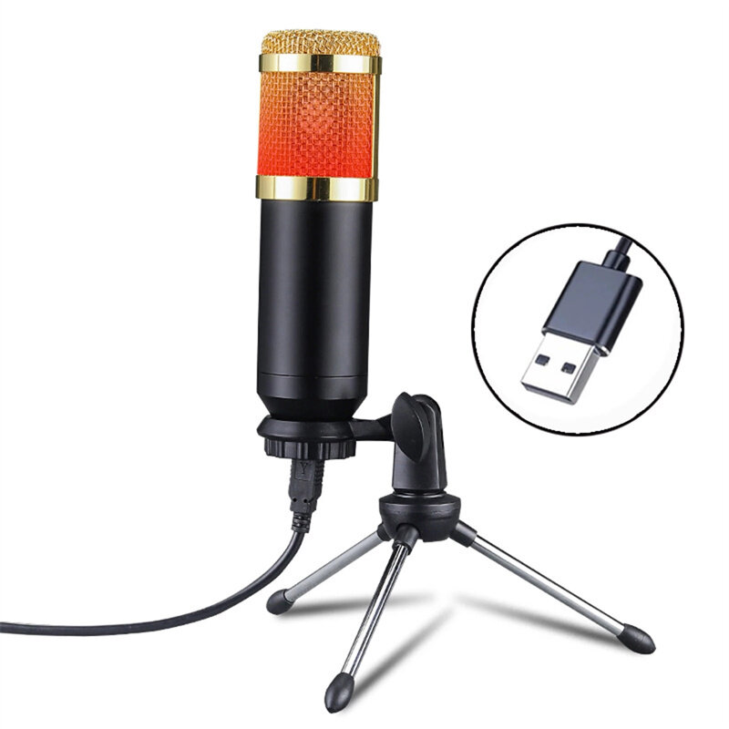 Bakeey BM800S RGB Condenser Microphone Cardioid Pattern HiFi Noise Reduction Microphone with Stable Tripod
