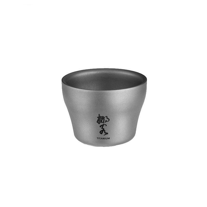 Naturehike 45ml Titanium Cup Ultralight Double Wall Chinese Kongfu Tea Cup voor Outdoor Camping Hiki