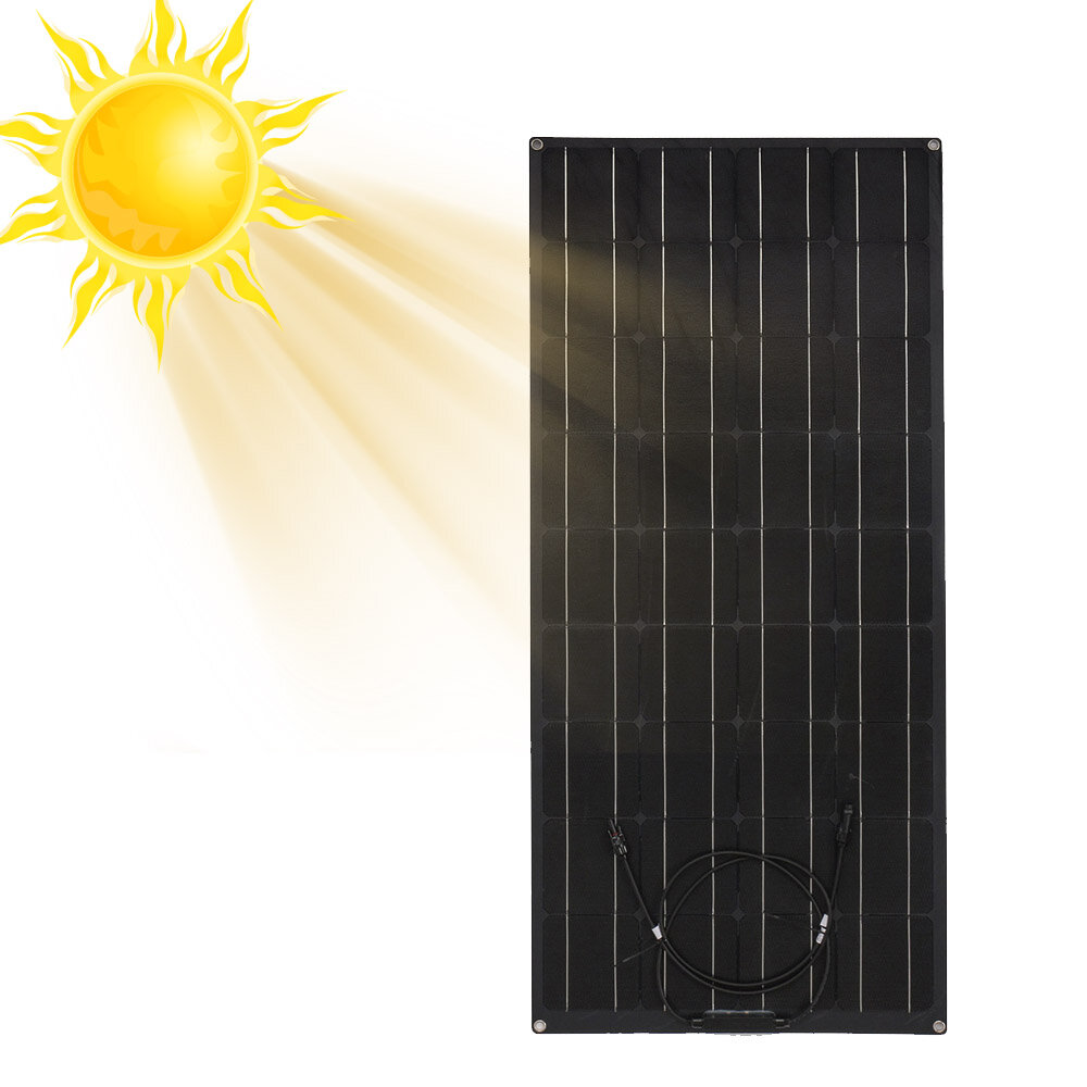 100W Solar Panel Portable Energy luz LED Cargador Solar Cell Generador de energía de alta eficiencia cámping Coche barco Inicio