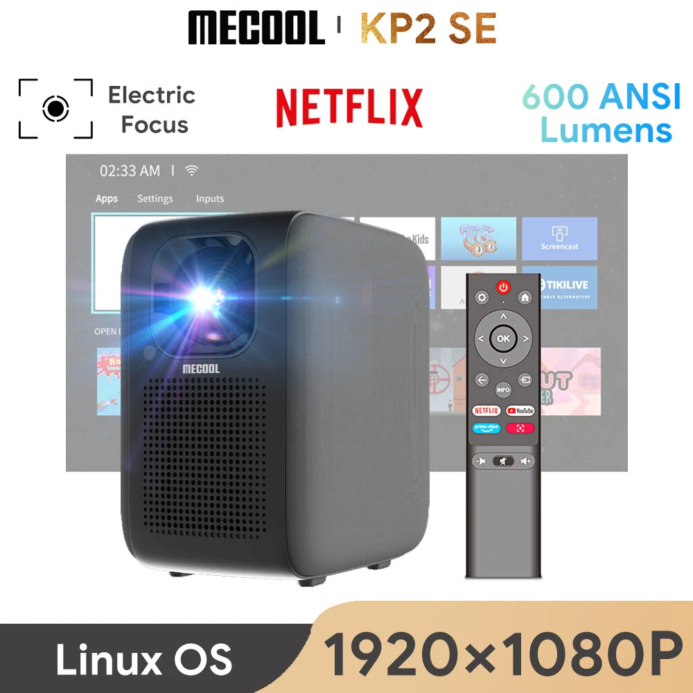 Στα 276,33€ από αποθήκη Κίνας | Mecool KP2 SE Projector 1080P Netflix Certified Linux OS 600ANSI Lumens 5G WIFI Electric Focus Home Theater – EU Plug